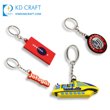 Free sample custom made embossed 3d logo color filled rubber soft pvc keychain with difference size